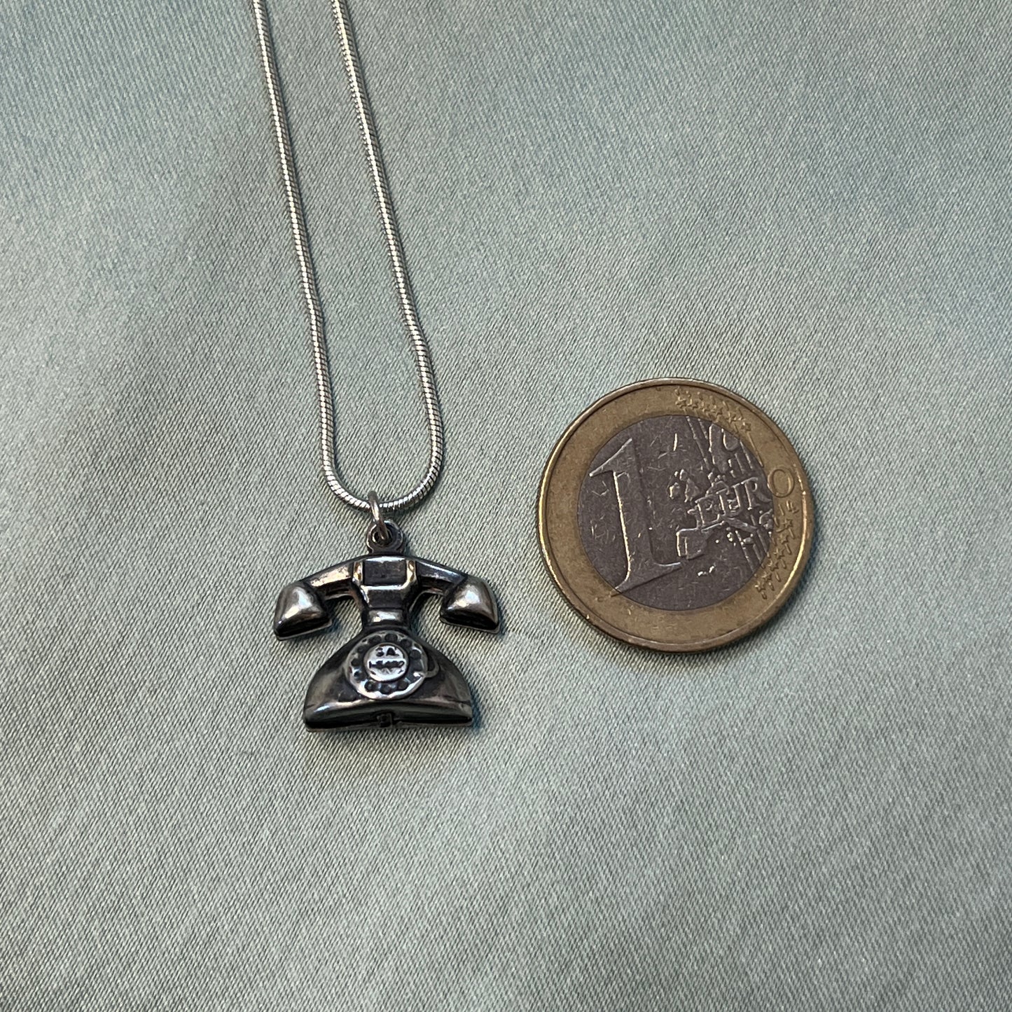 Telephone Charm Necklace