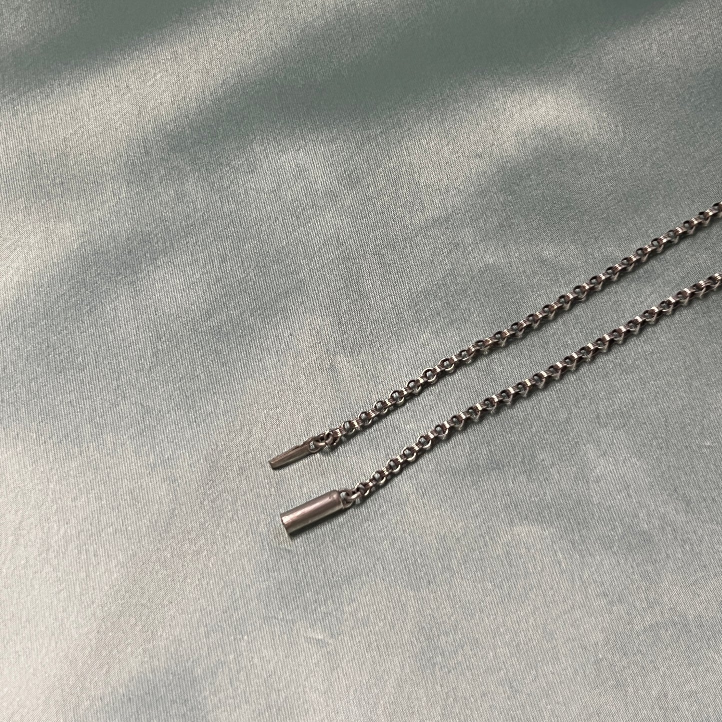 Thin Silver Cable Chain Double Wrap Bracelet