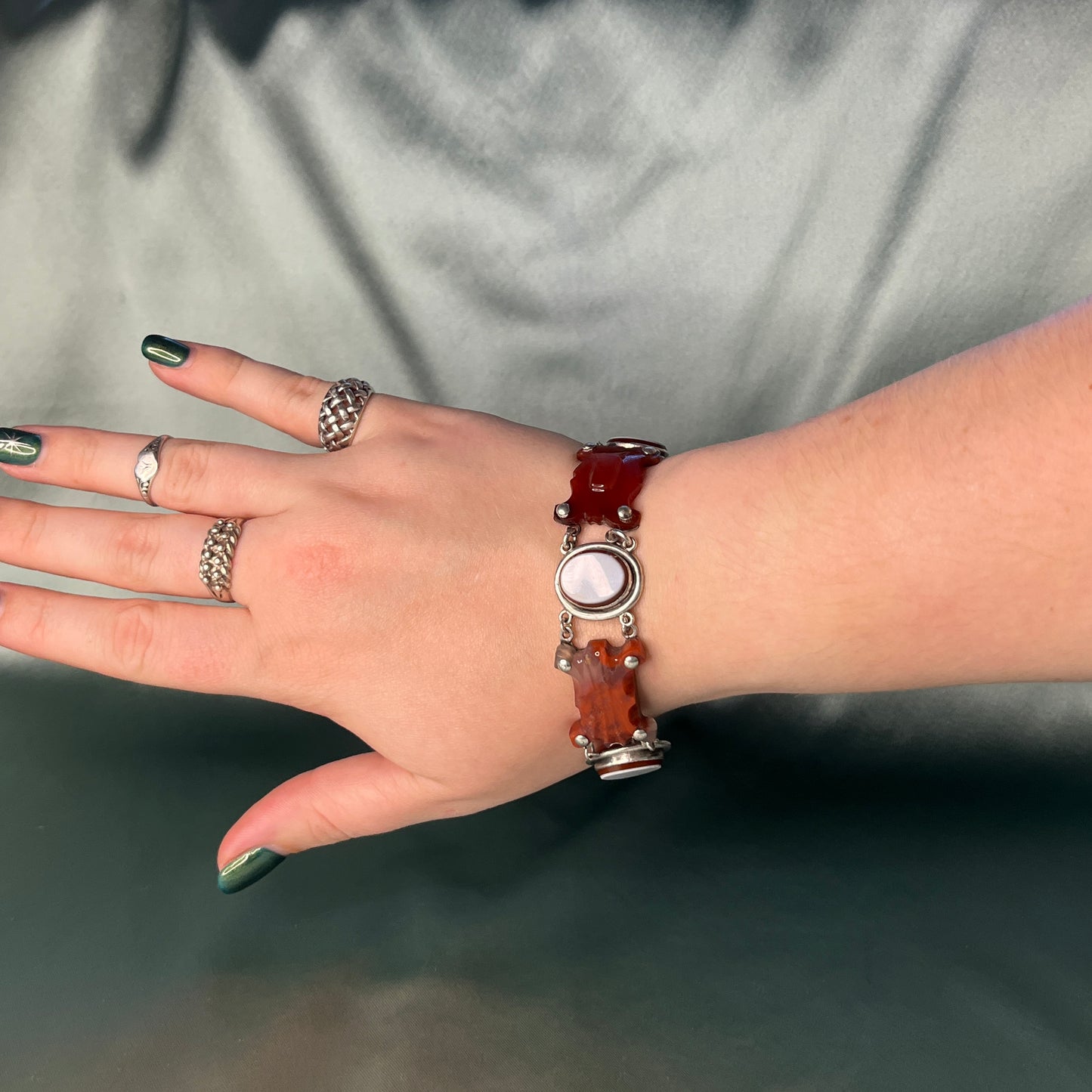 Silver Scottish Pebble Bracelet