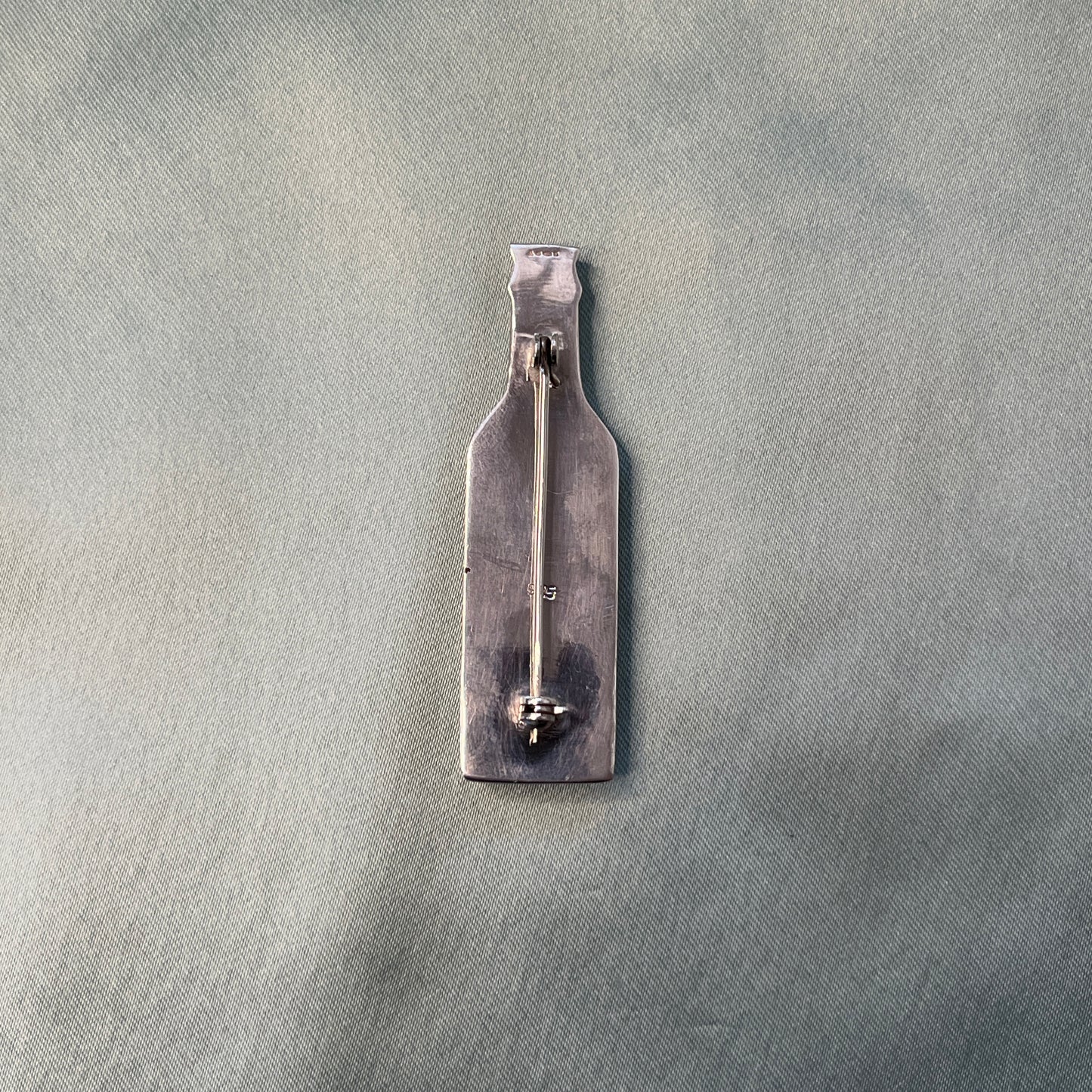 Silver Bottle/Vase Brooch