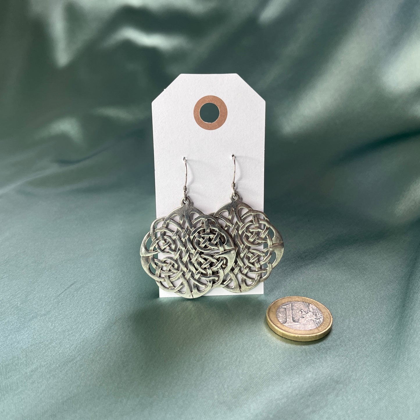 Silver Celtic Spiral Earrings