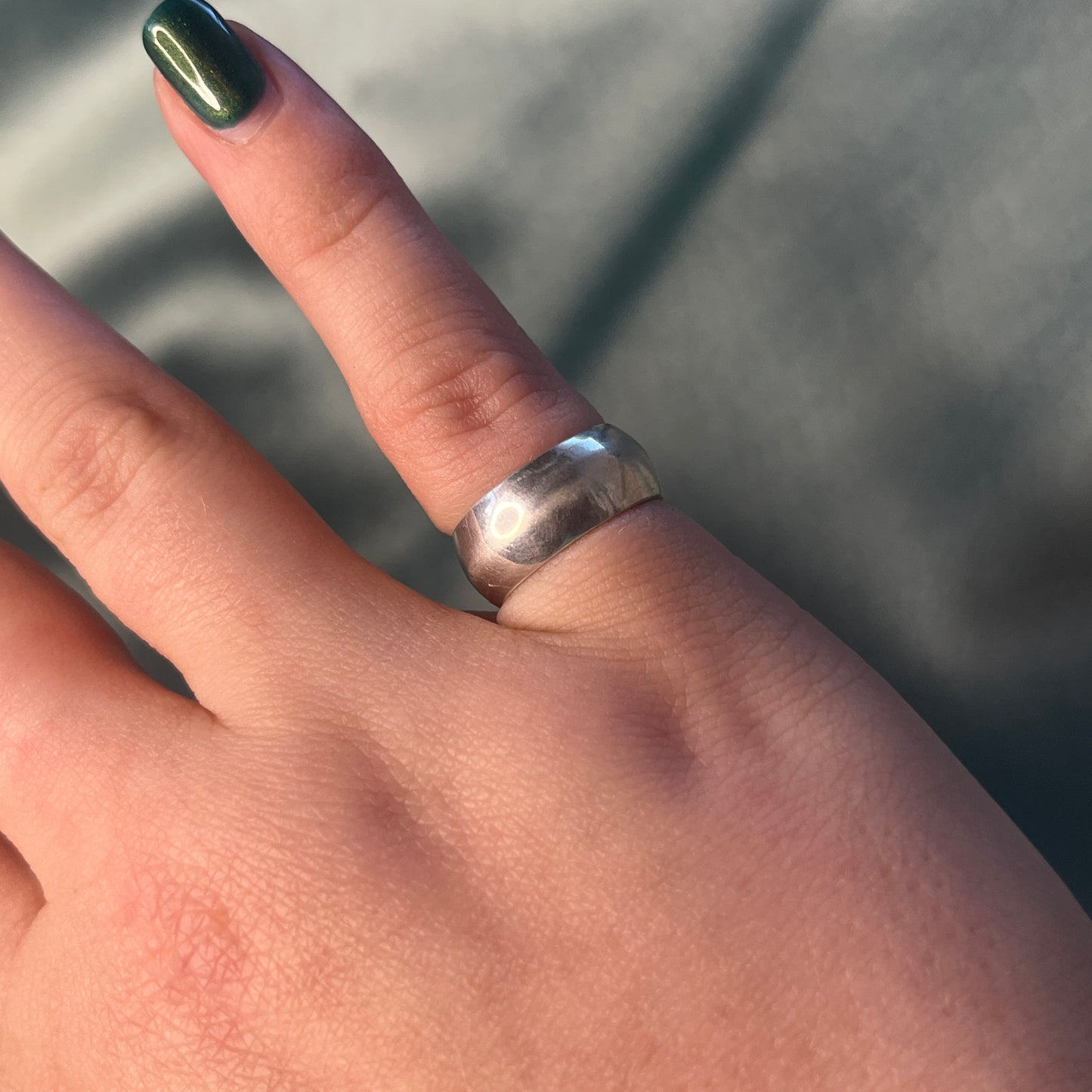 Silver Thin Puffy Ring