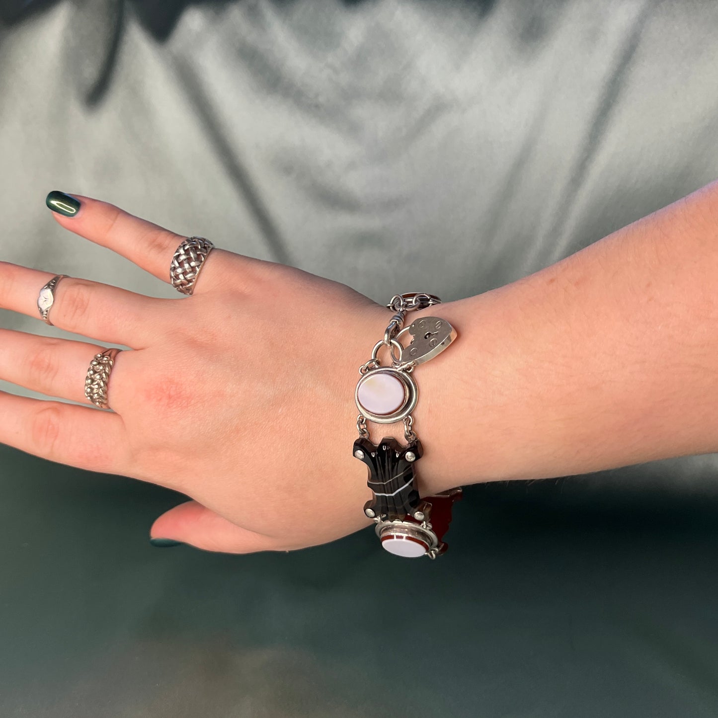 Silver Scottish Pebble Bracelet