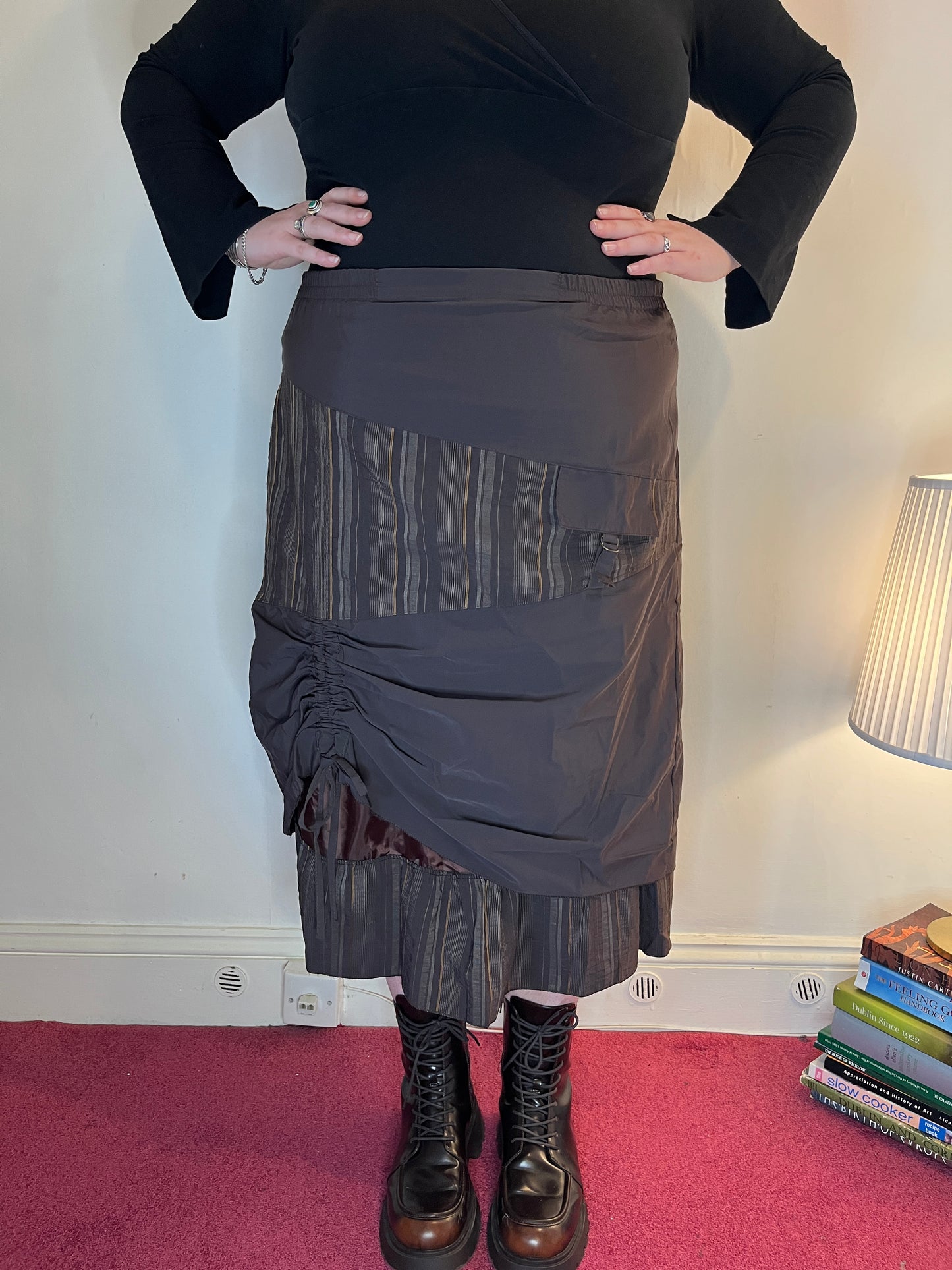 Vintage brown asymmetrical skirt