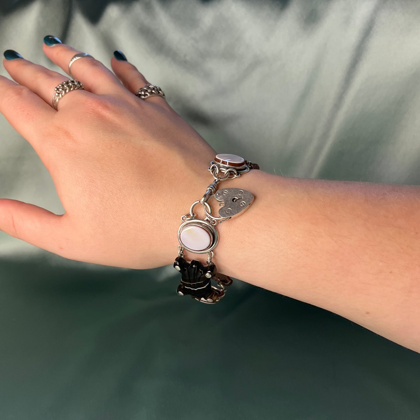 Silver Scottish Pebble Bracelet