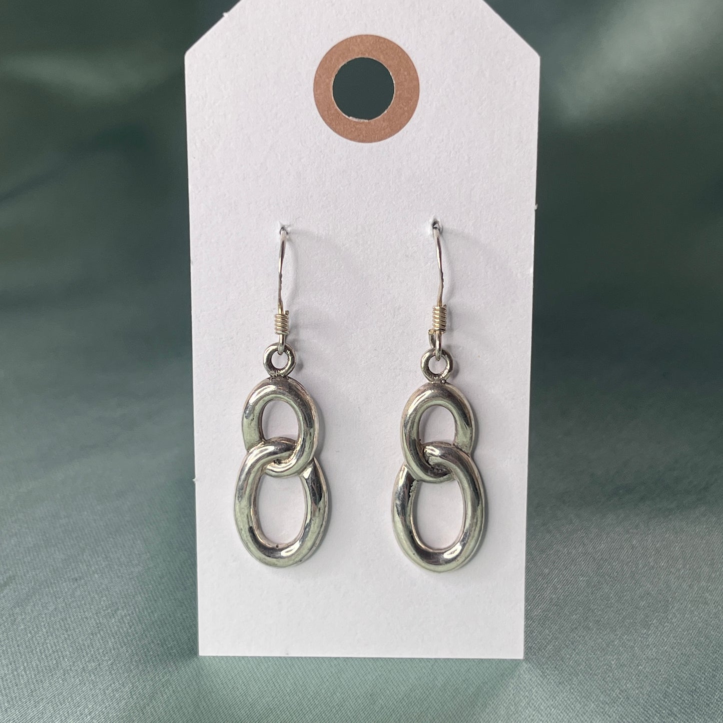 Silver Chunky Infinity Knot Earrings