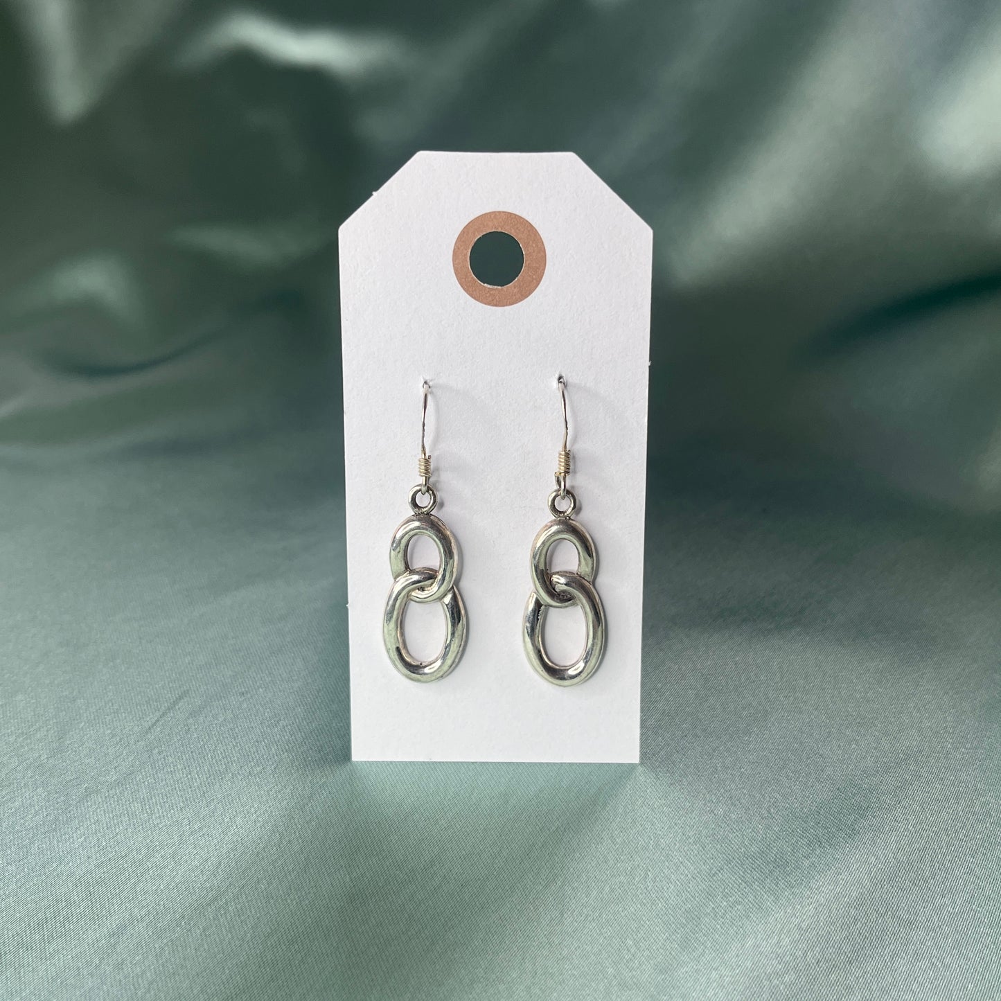 Silver Chunky Infinity Knot Earrings