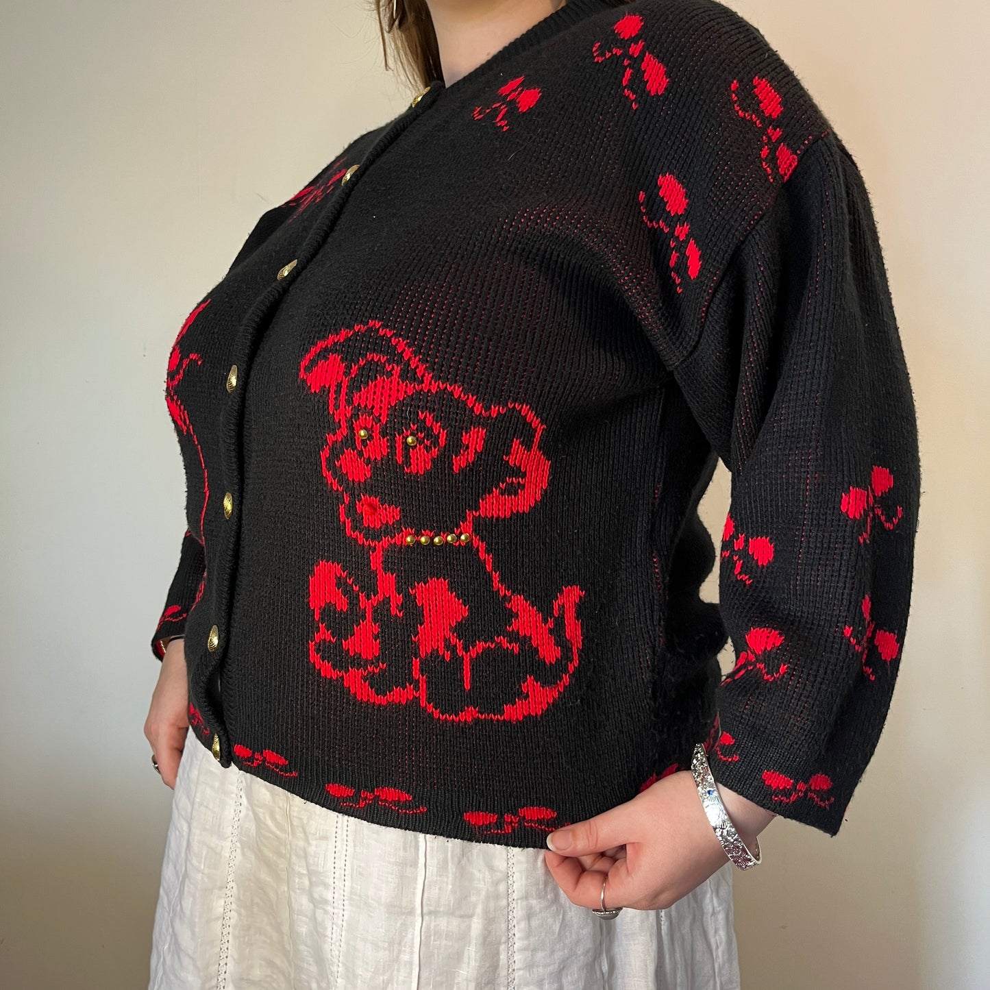 Vintage Novelty Knit Cardigan – UK 22