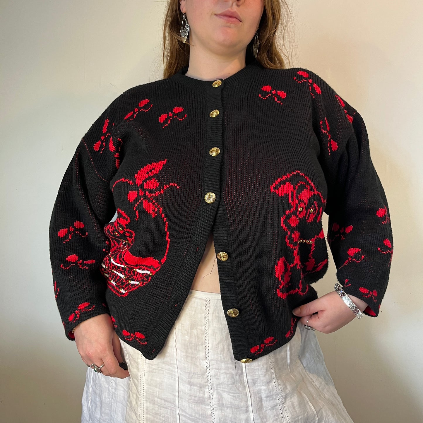 Vintage Novelty Knit Cardigan – UK 22