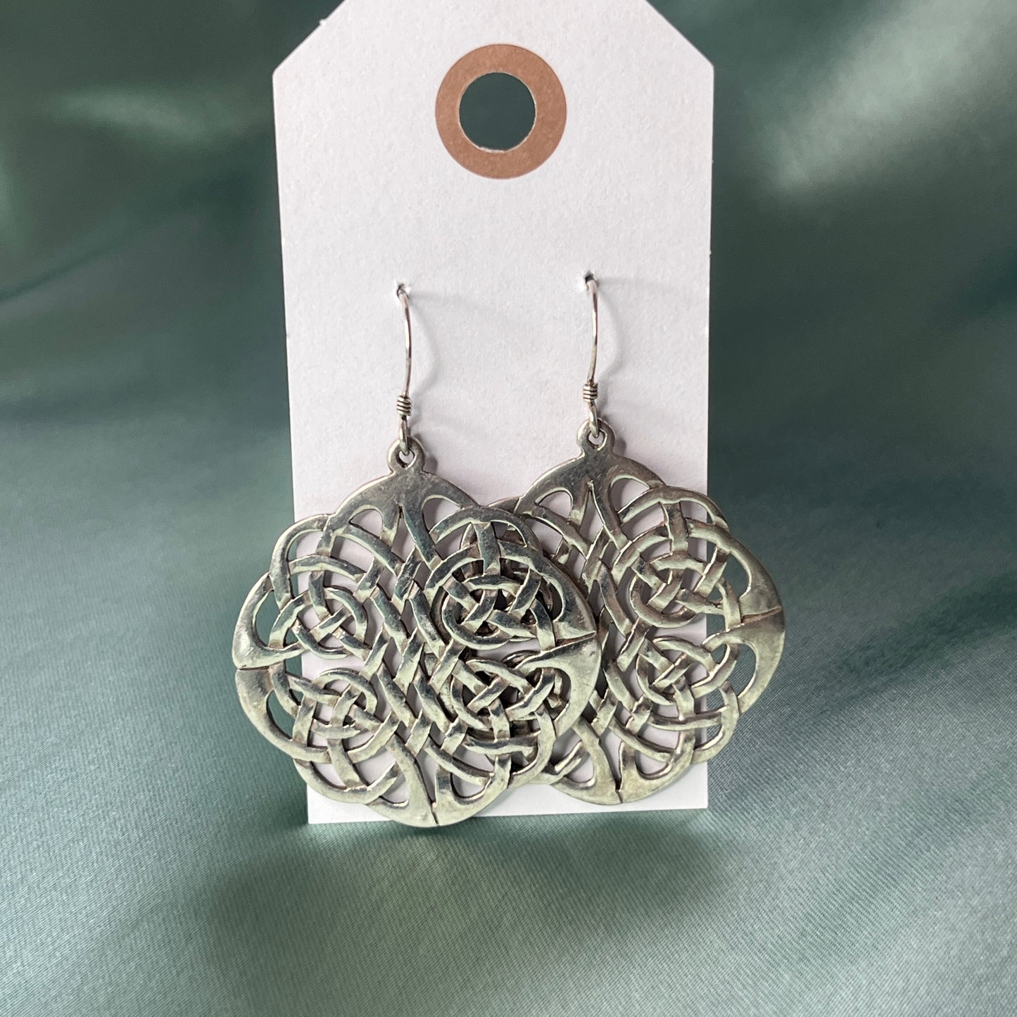 Silver Celtic Spiral Earrings
