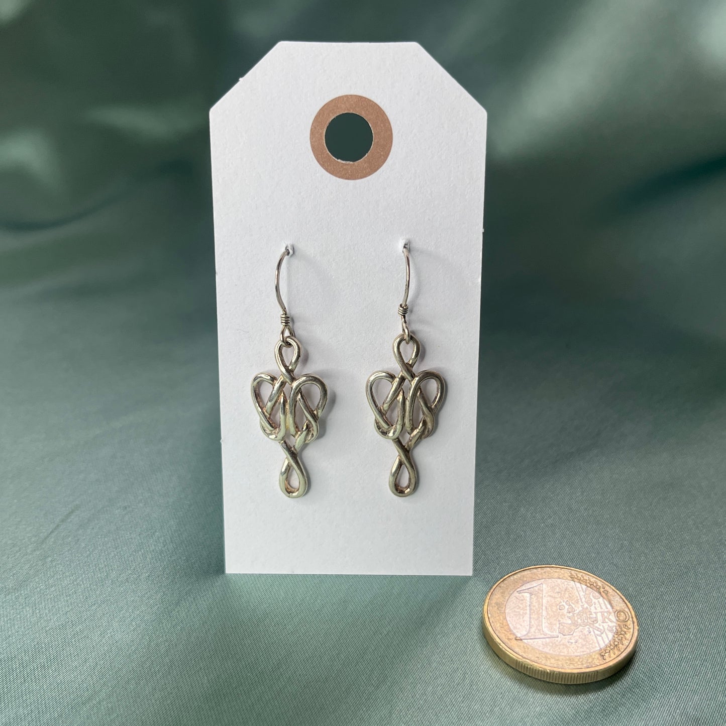 Silver Knot Motif Earrings