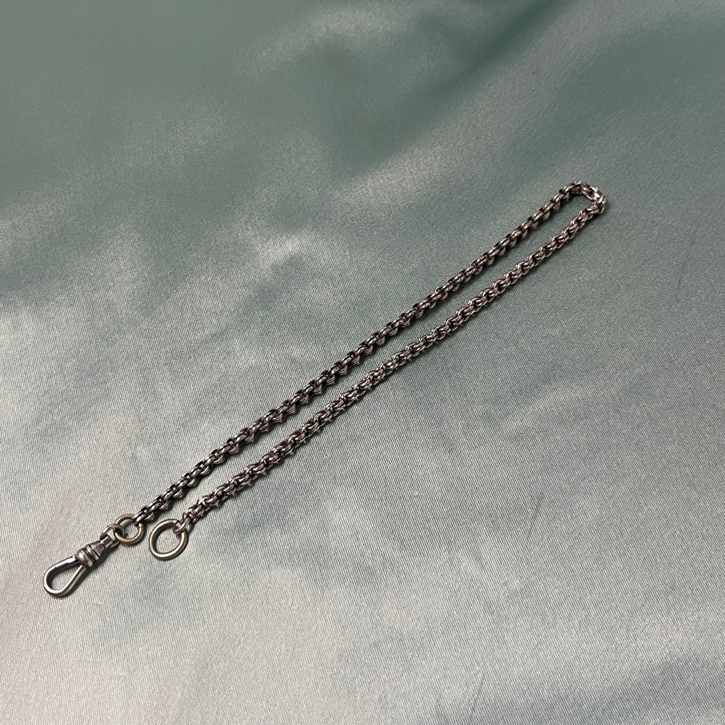 Silver Cable Chain Double Wrap Bracelet