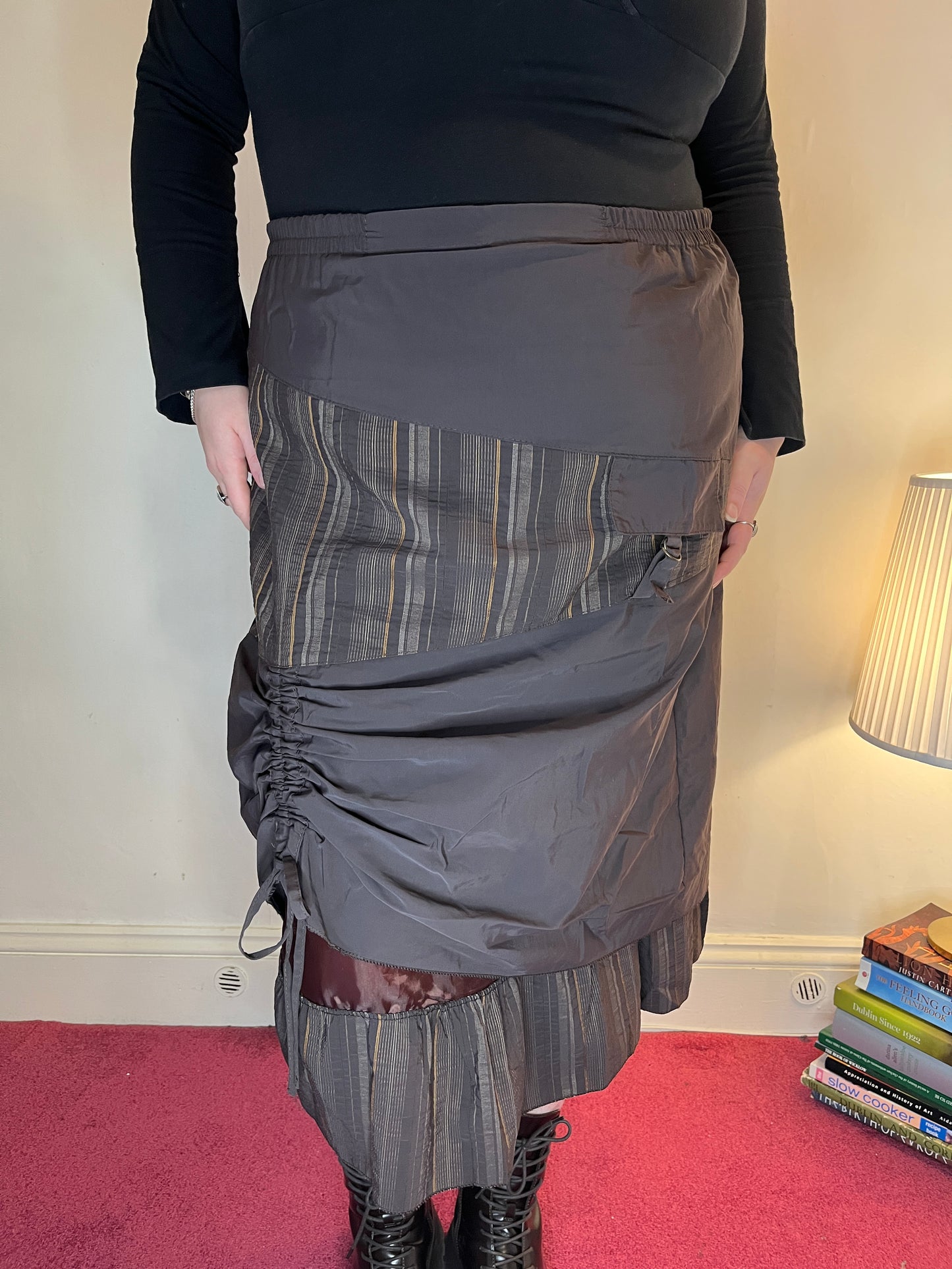 Vintage brown asymmetrical skirt