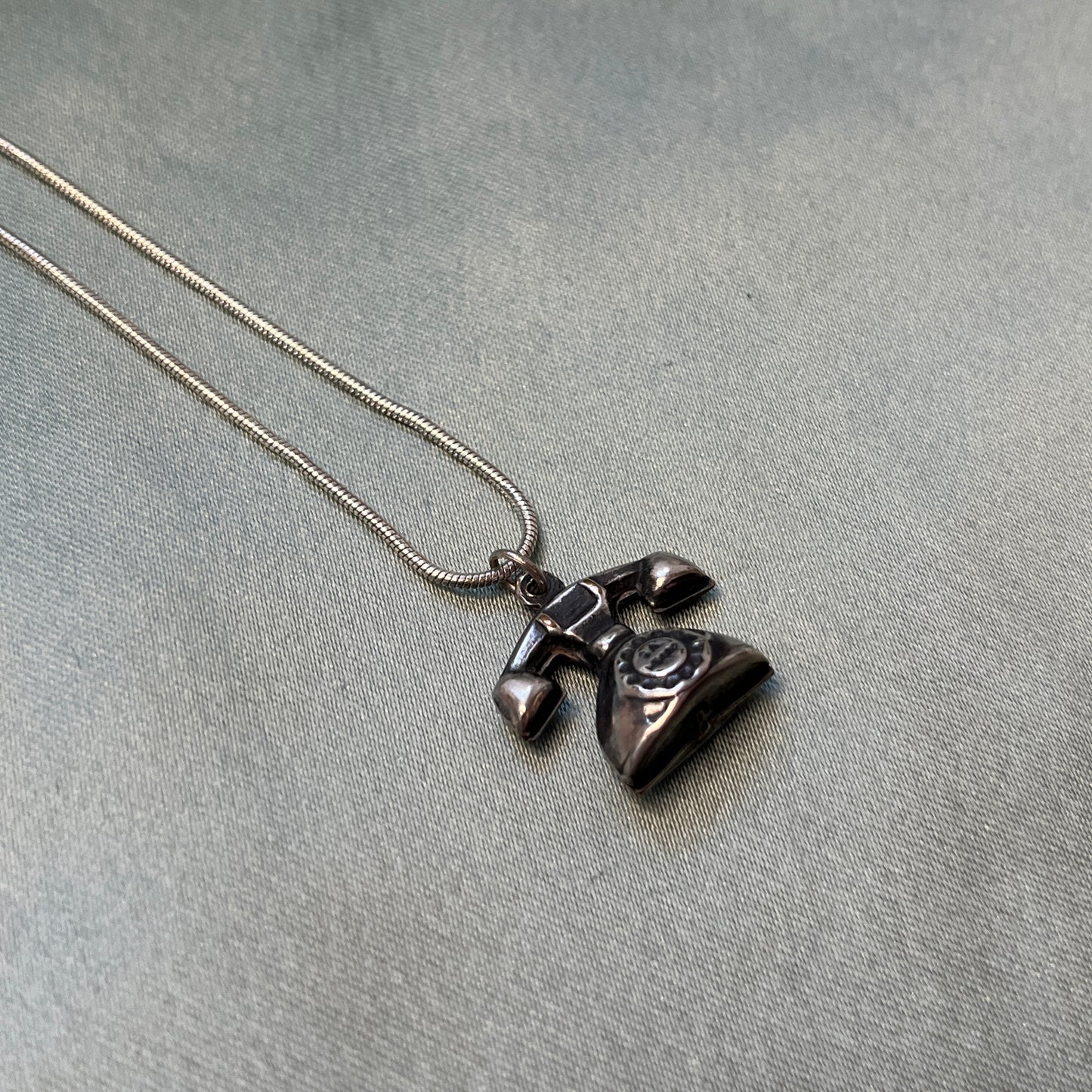 Telephone Charm Necklace