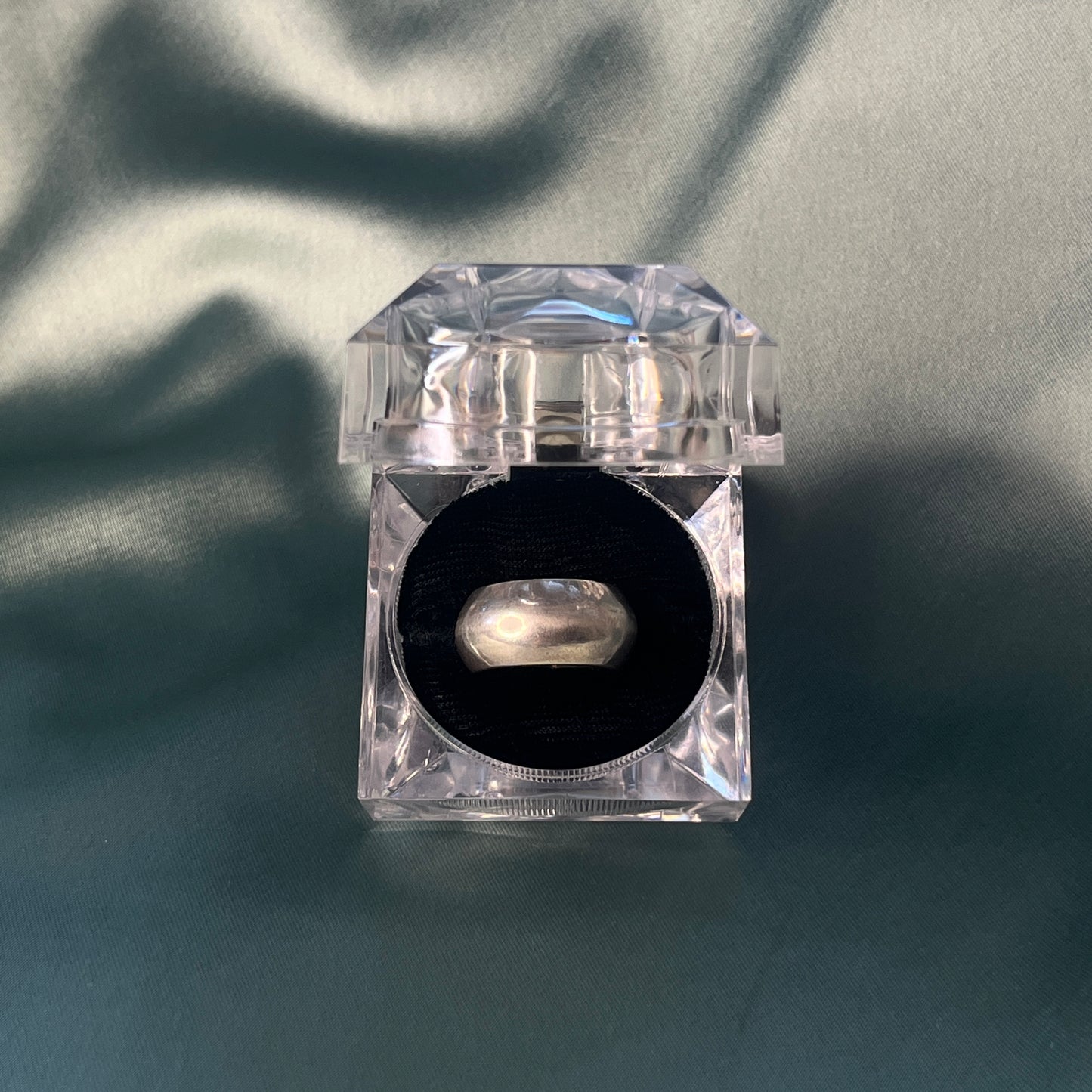 Silver Thin Puffy Ring