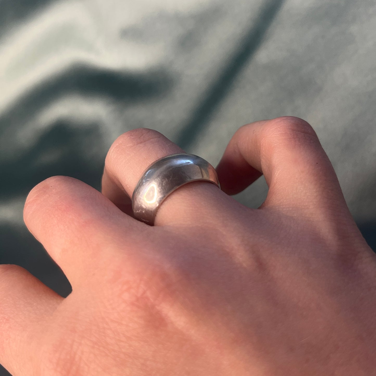 Silver Thick Puffy Ring