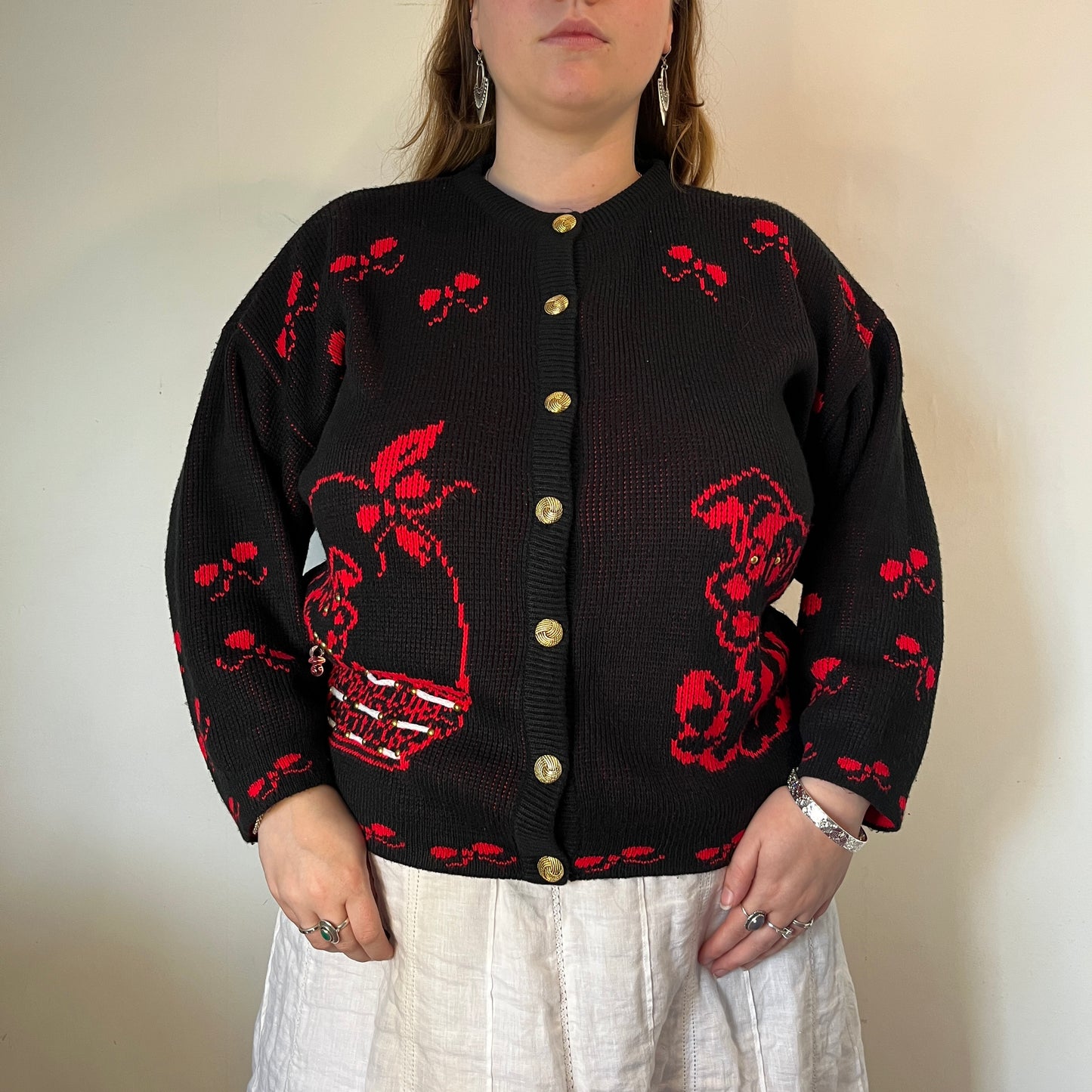 Vintage Novelty Knit Cardigan – UK 22