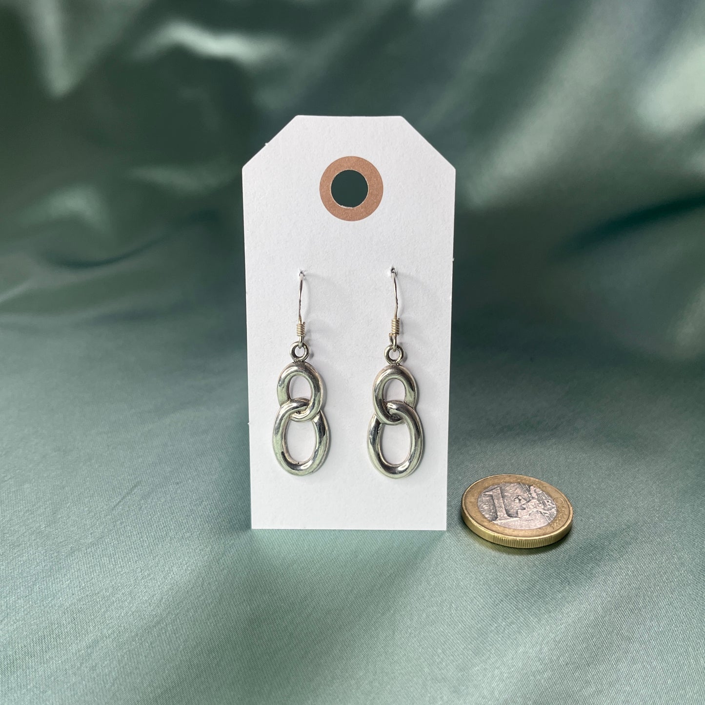 Silver Chunky Infinity Knot Earrings