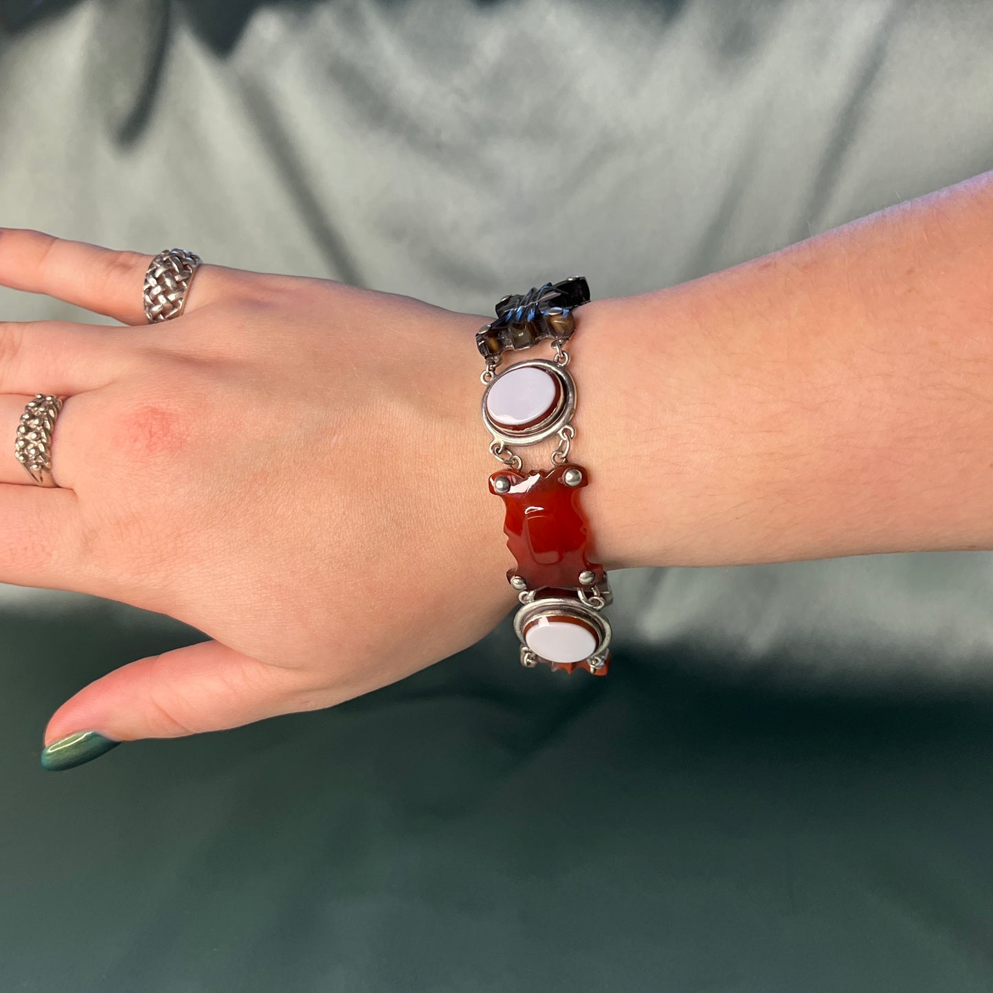 Silver Scottish Pebble Bracelet