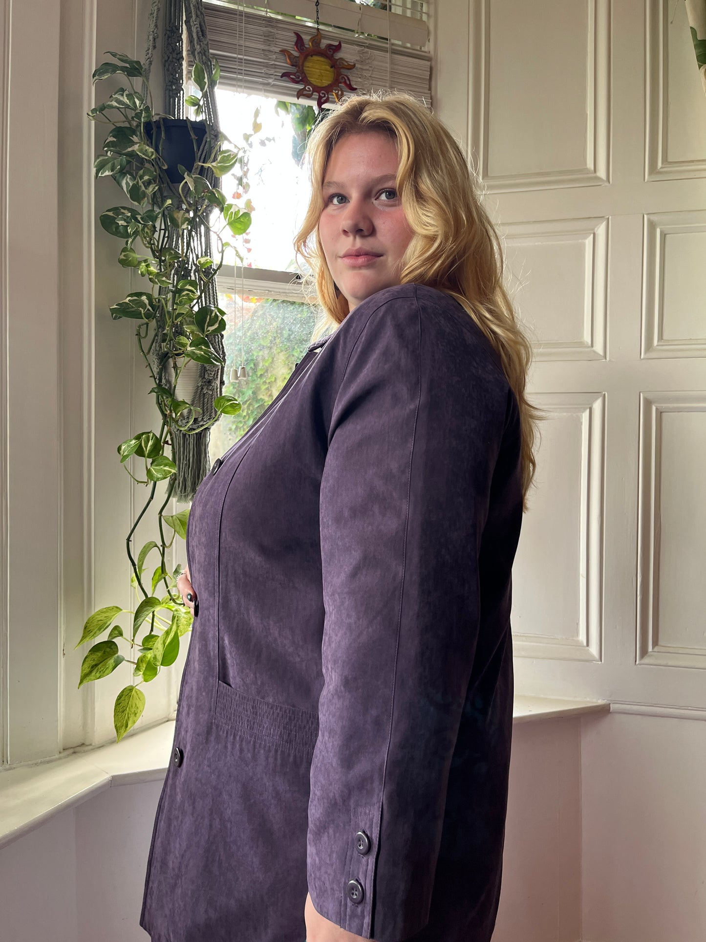 Vintage Plum Jacket - UK 18