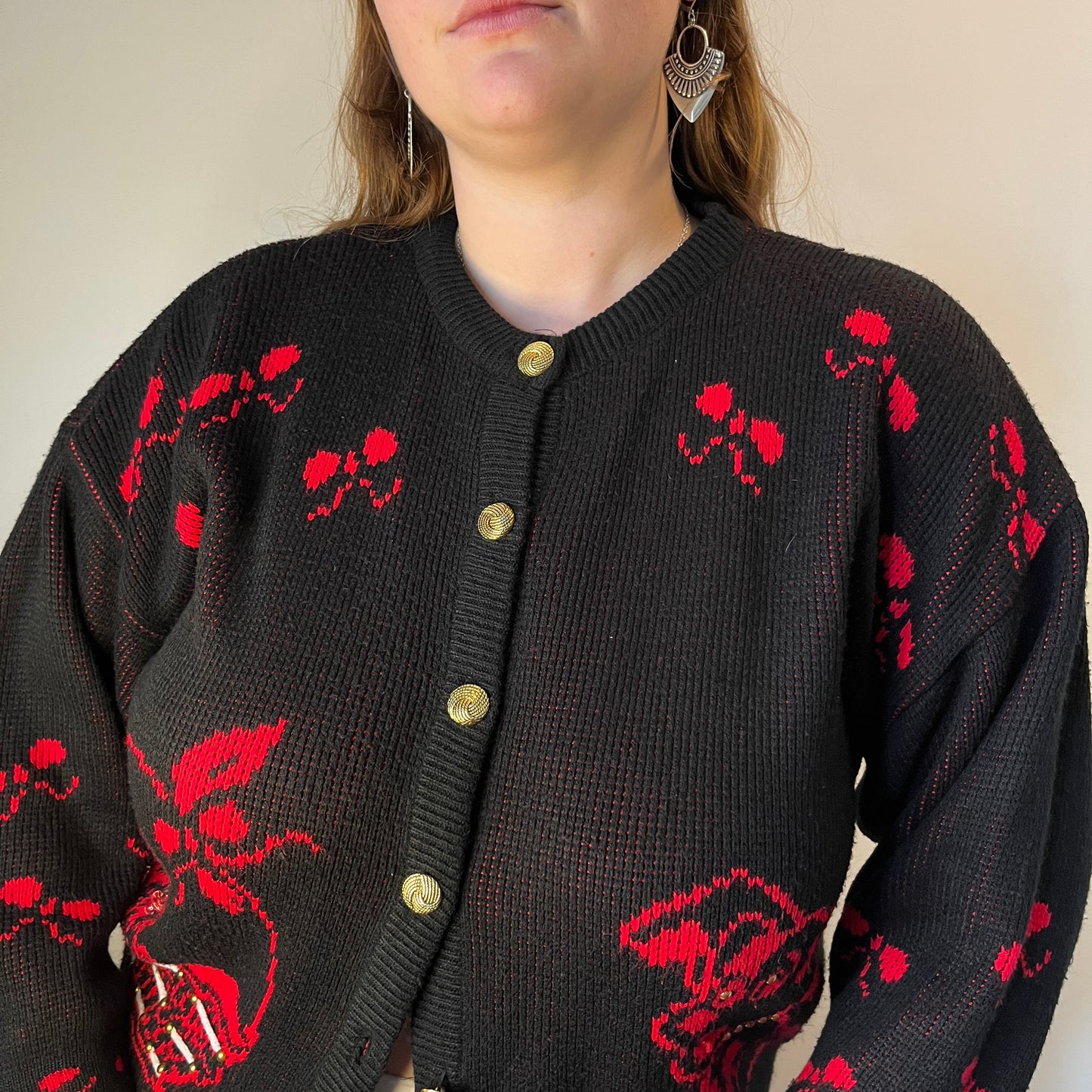 Vintage Novelty Knit Cardigan – UK 22