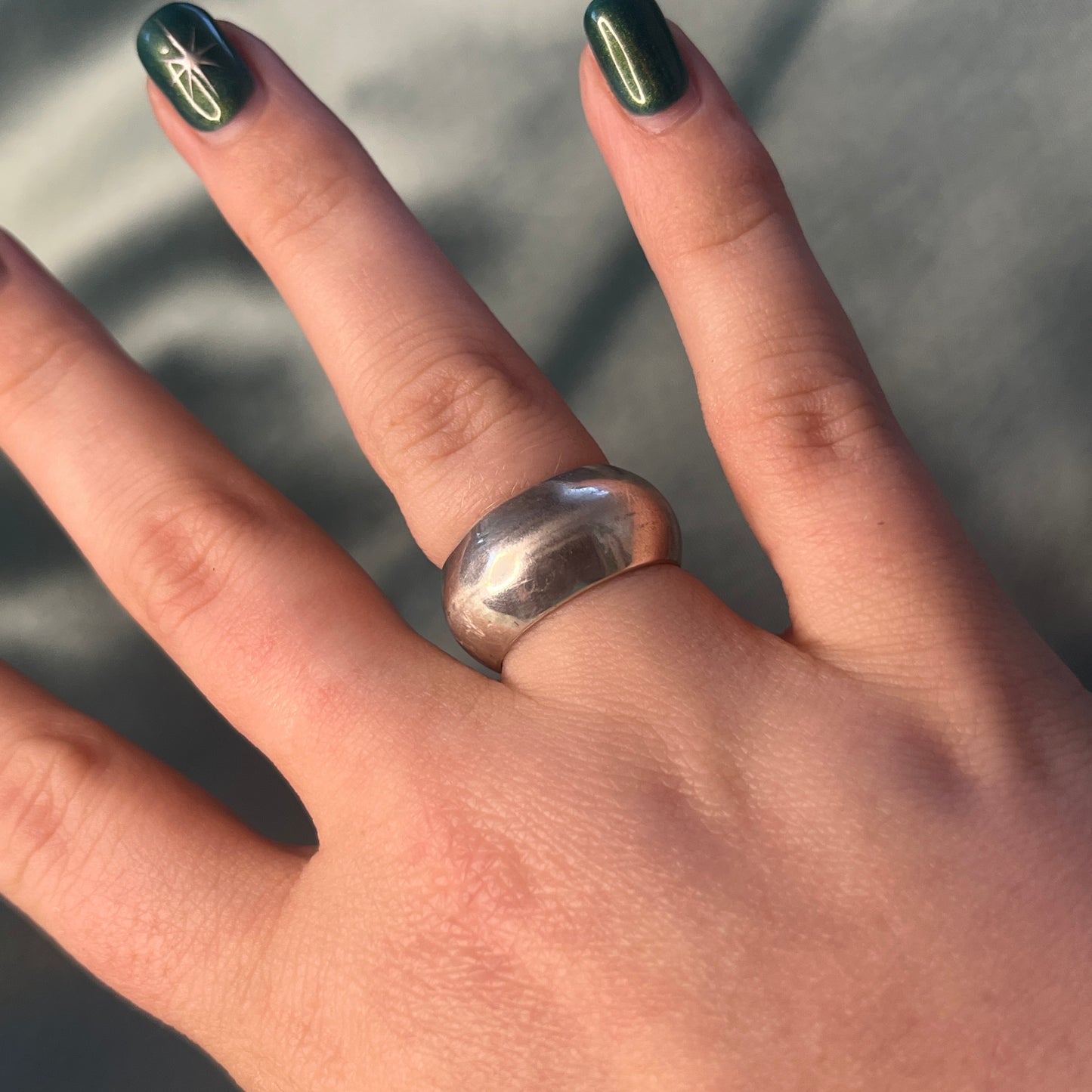 Silver Thick Puffy Ring