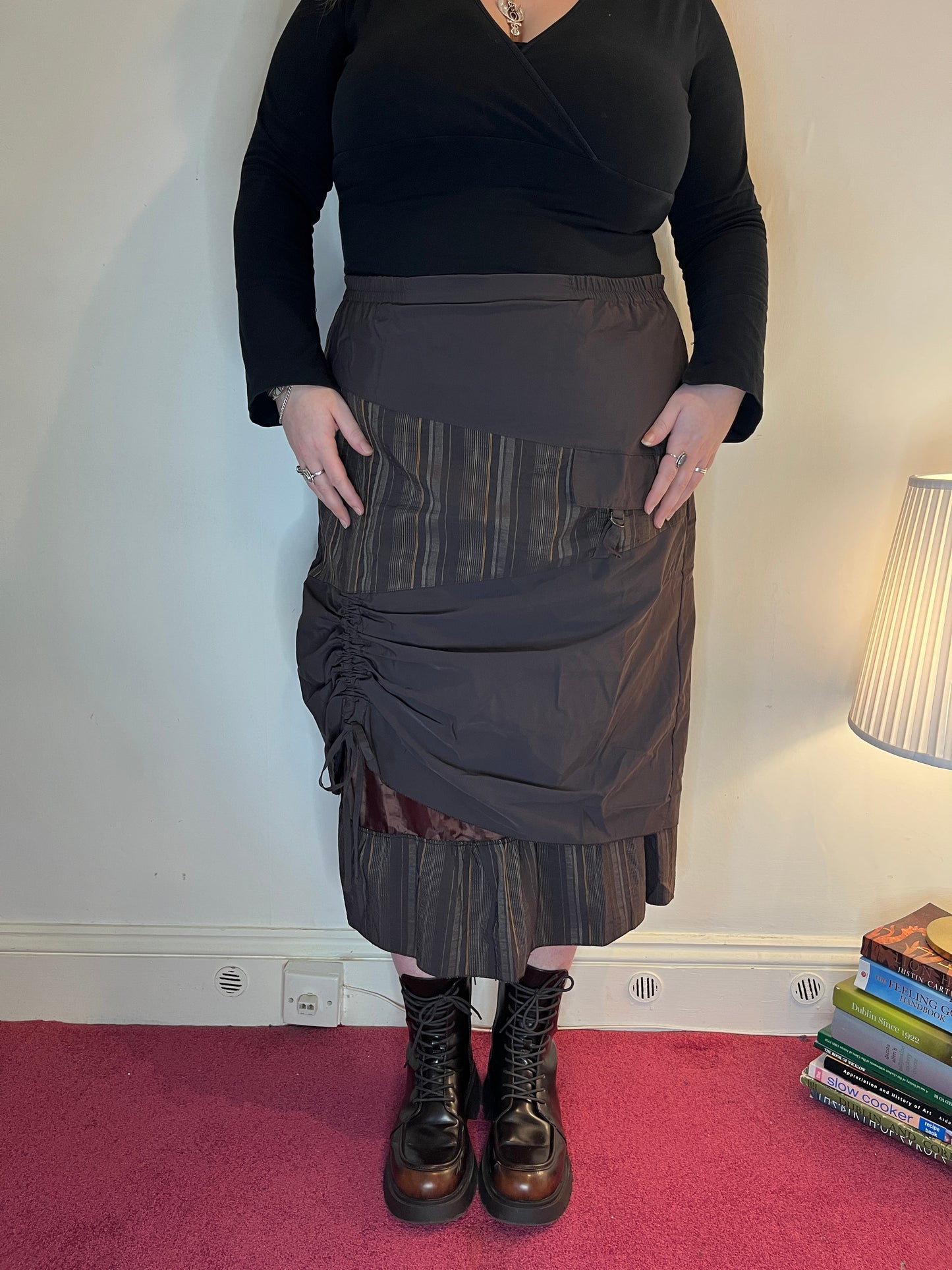 Vintage brown asymmetrical skirt