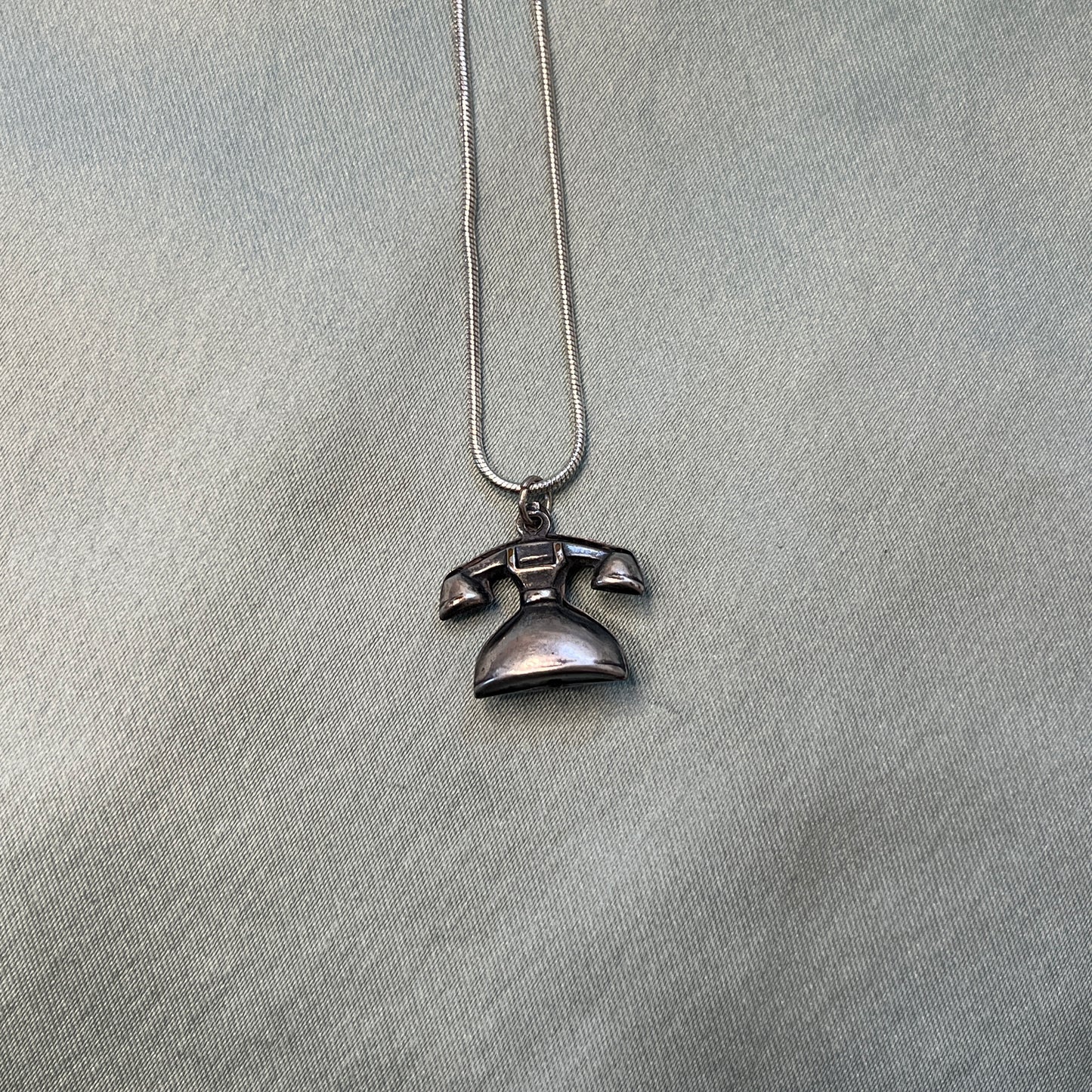 Telephone Charm Necklace