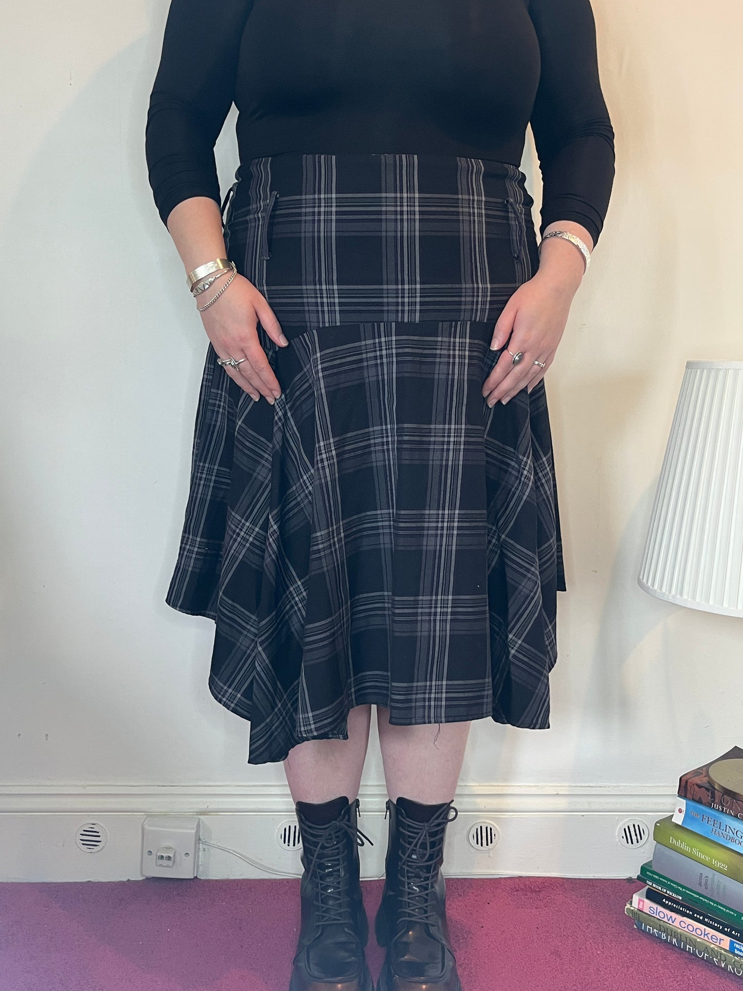 Plaid Midi Skirt - UK 18