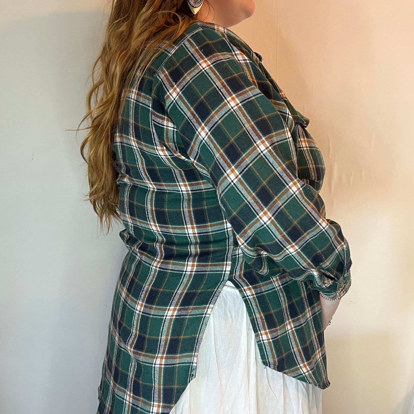 Green Plaid Shirt - UK 14