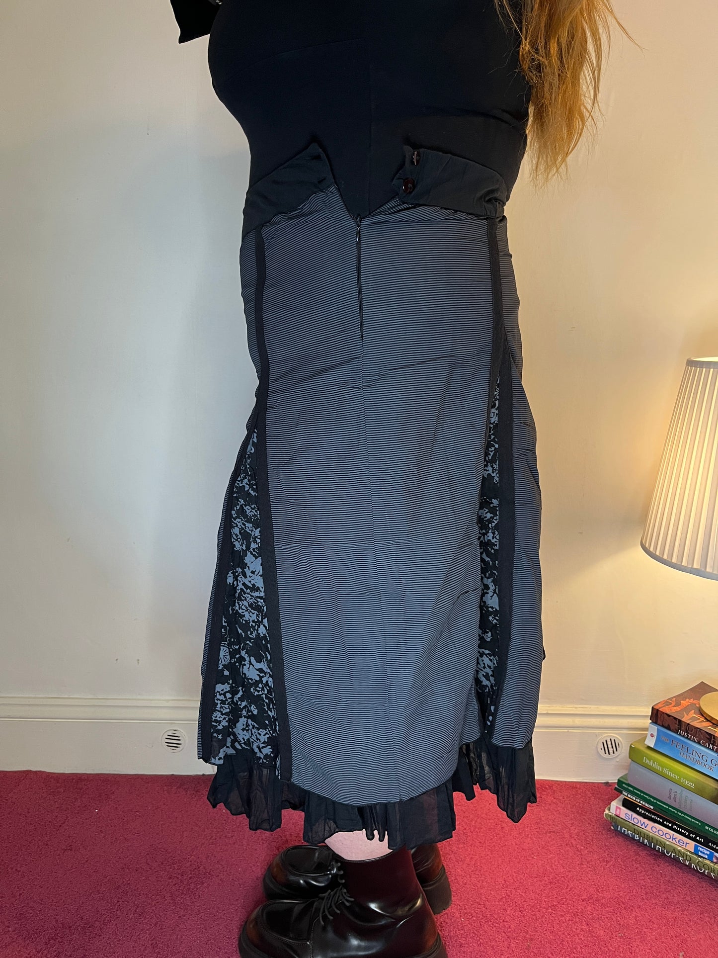 Vintage patchwork panel skirt