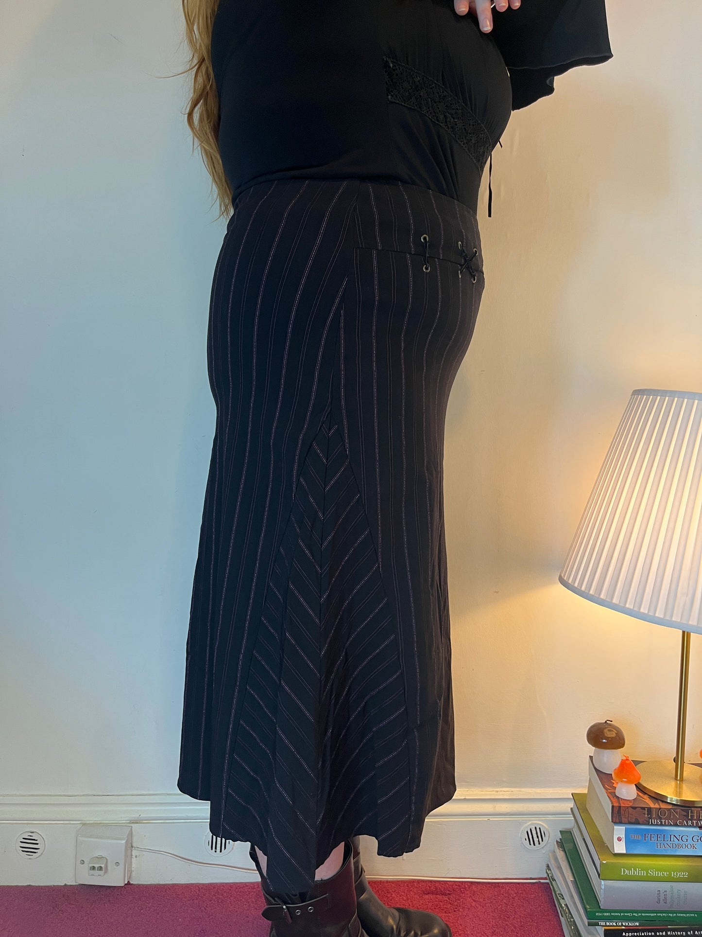 Vintage pinstripe maxi skirt