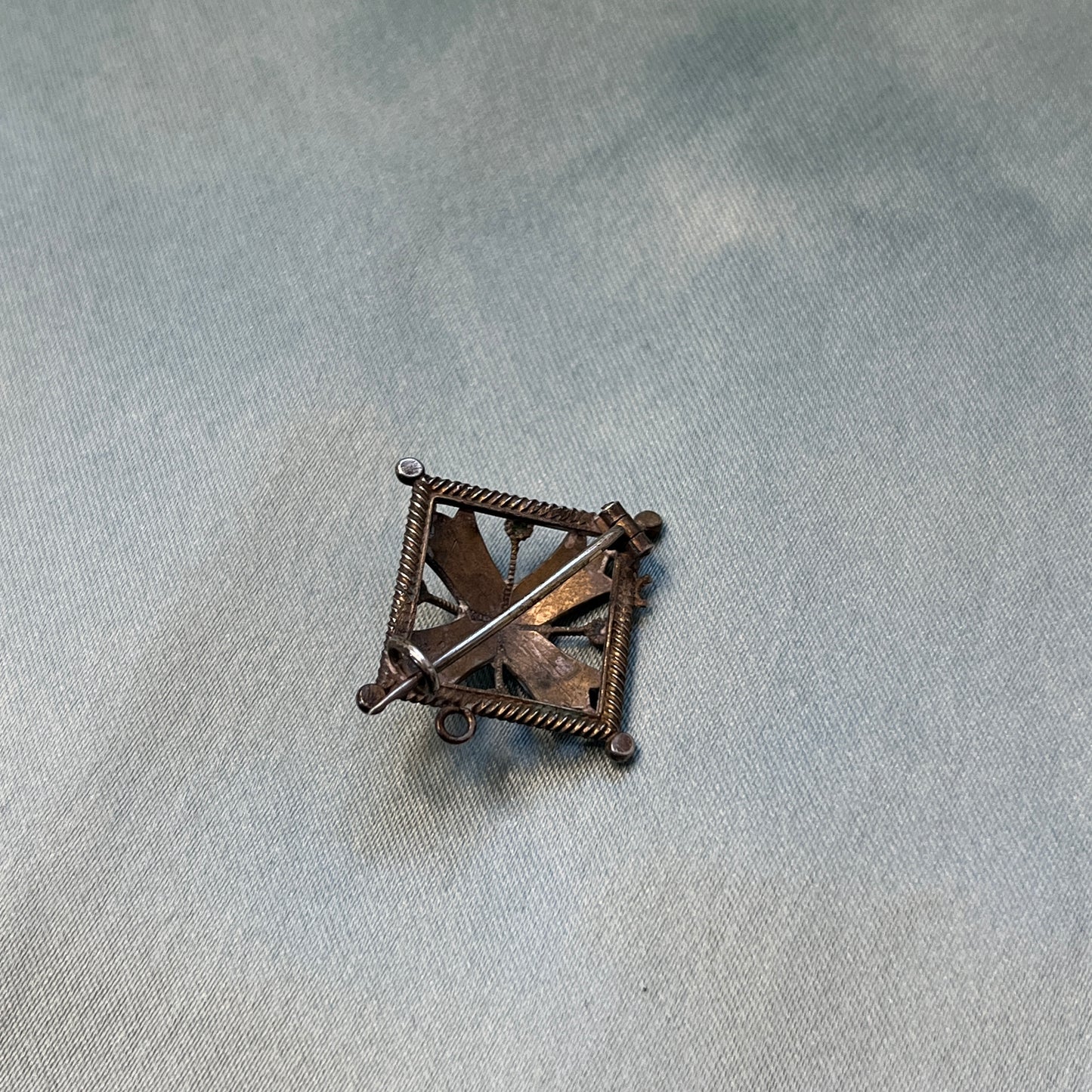 Victorian Silver and Enamel Brooch