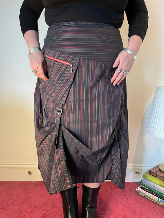 Grunge Striped Pocket Skirt – UK 20