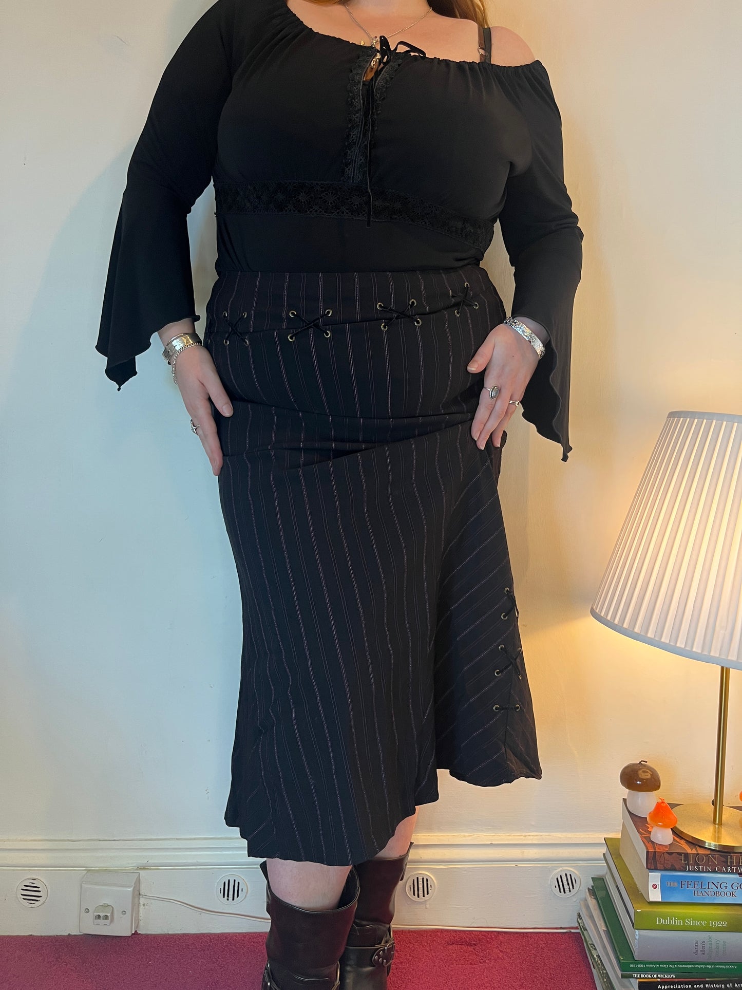 Vintage pinstripe maxi skirt