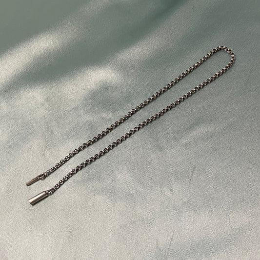 Thin Silver Cable Chain Double Wrap Bracelet