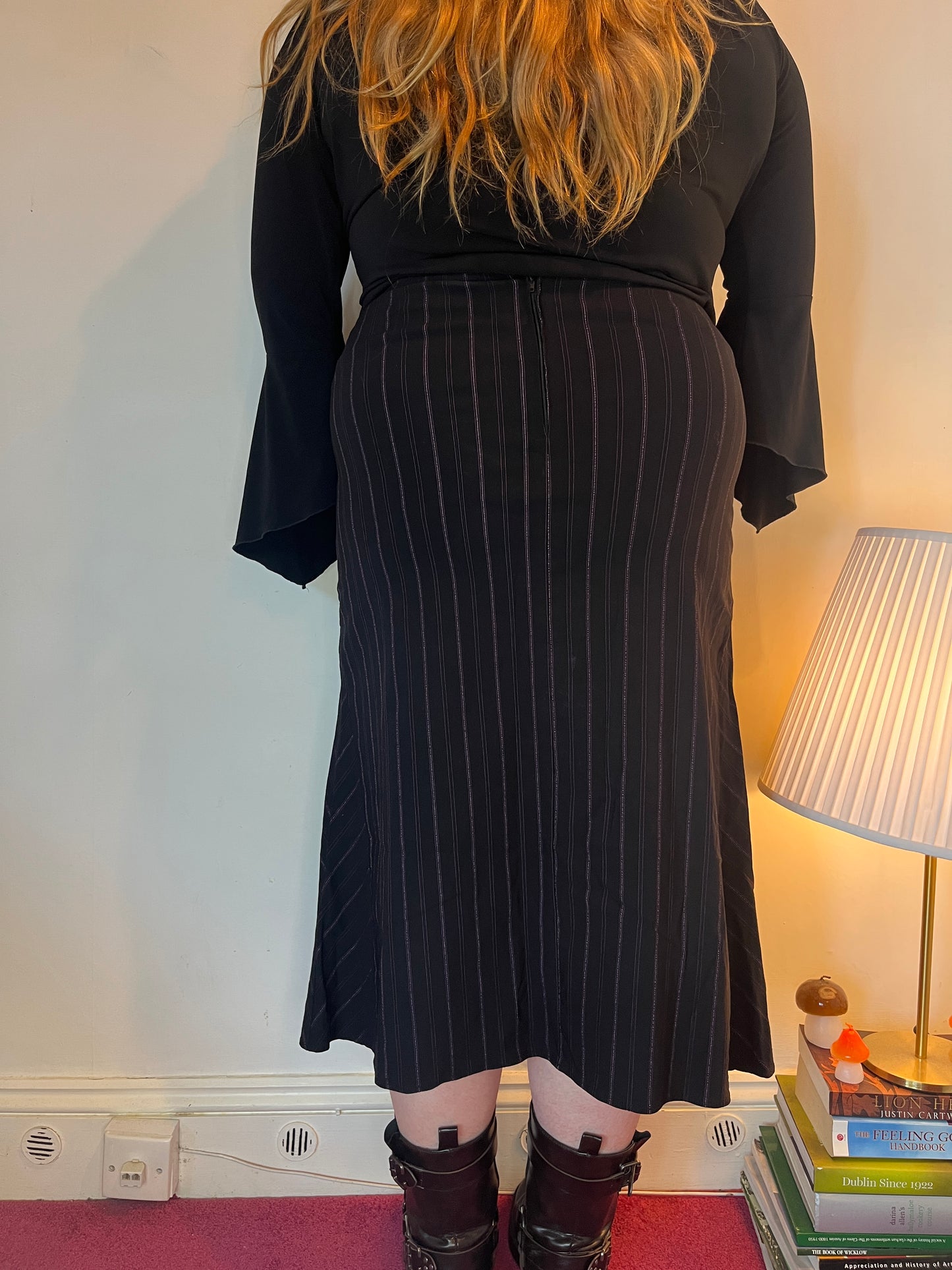 Vintage pinstripe maxi skirt