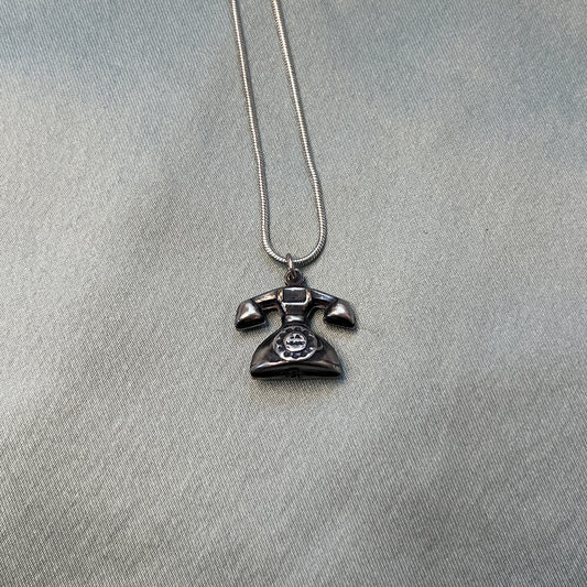 Telephone Charm Necklace