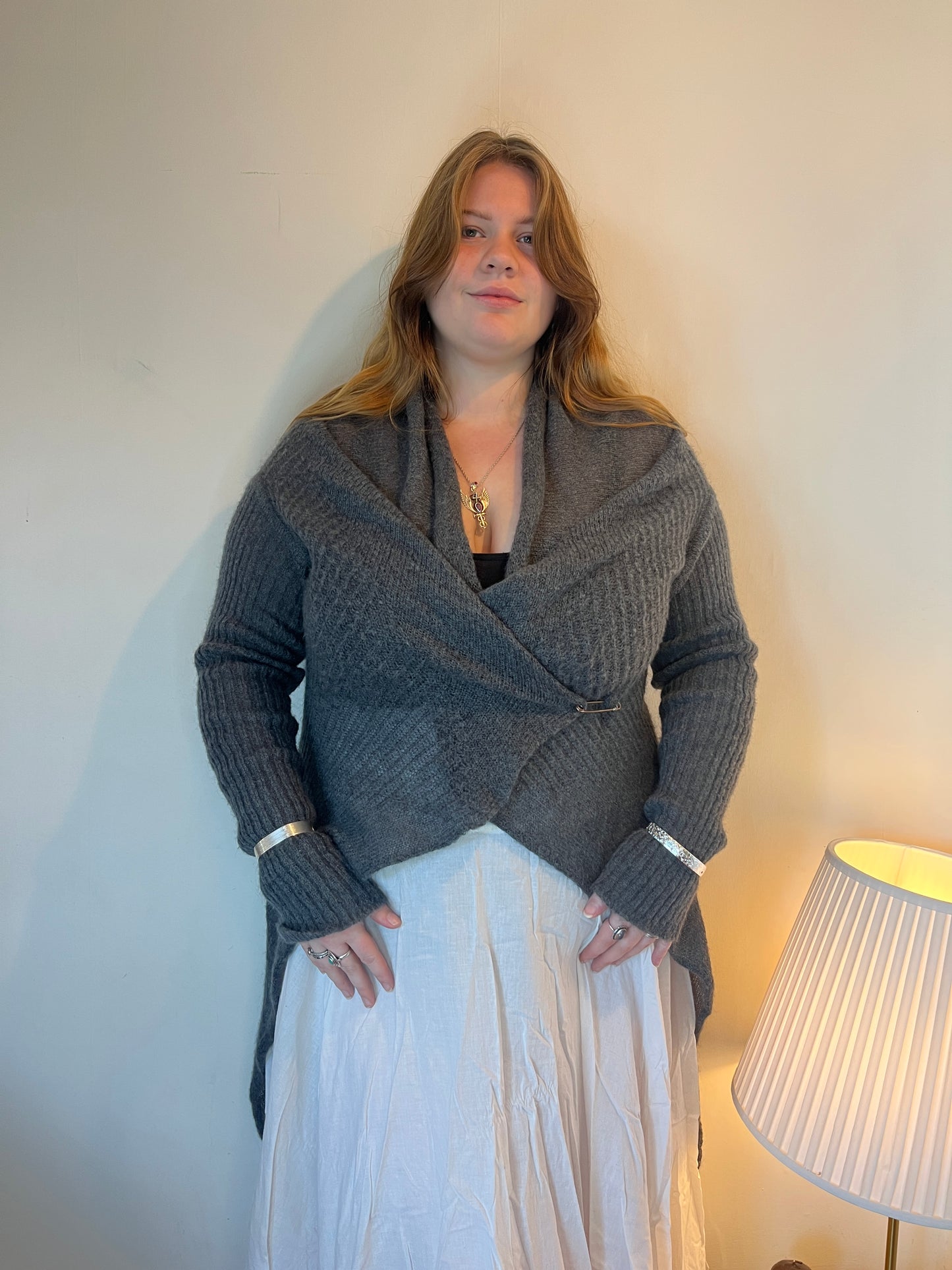 Vintage asymmetric wraparound cardigan