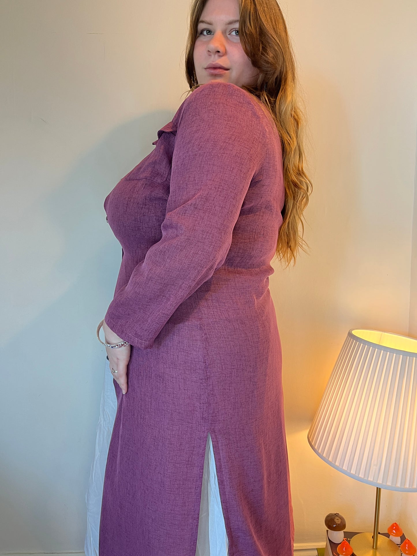 Vintage pink duster cardigan