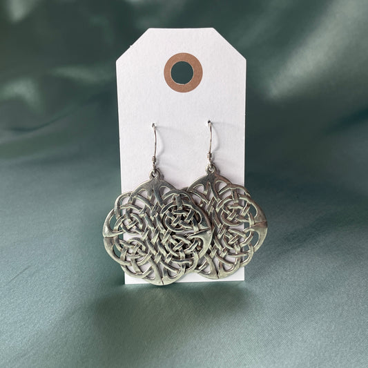 Silver Celtic Spiral Earrings