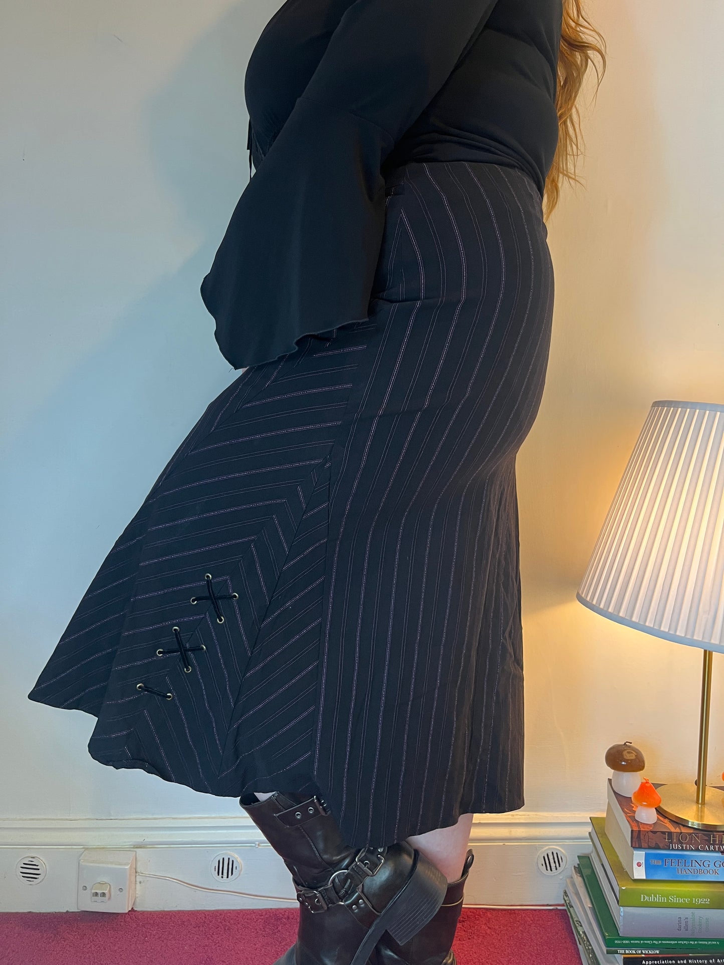 Vintage pinstripe maxi skirt