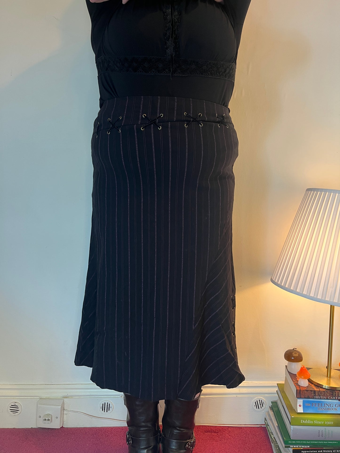 Vintage pinstripe maxi skirt